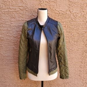 Leather  and Clothe Jacket XS